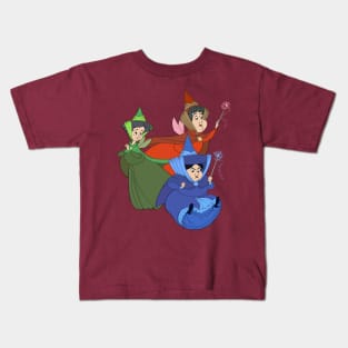 Flora, Fauna, and Merryweather Kids T-Shirt